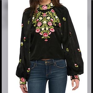 Free People cropped Jessica blouse |XS